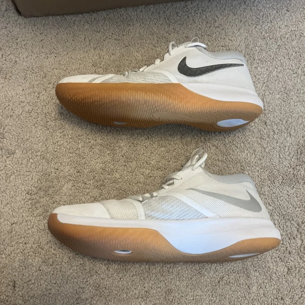 Mens Size 12 - Nike Zoom Assersion White Chrome Gum‎ Athletic Shoe Basketball